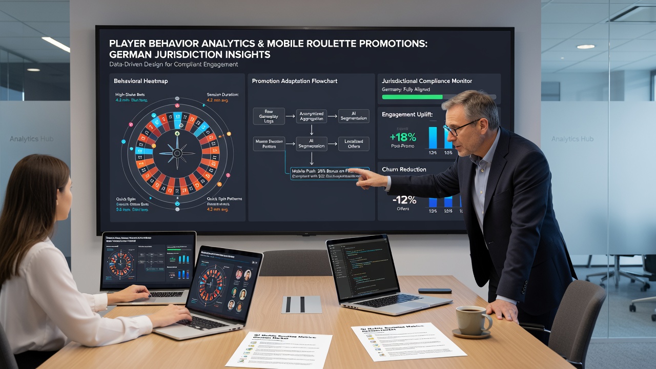 Darstellung von Dashboard-Analysen mit Spielerverhaltensmetriken für Roulette-Promotions